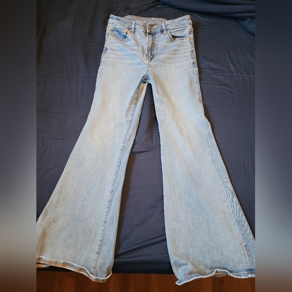 AE Stretch Super High-Waisted Flare Jean